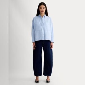 Everlane The Boxy Oxford Button Up Shirt, XS